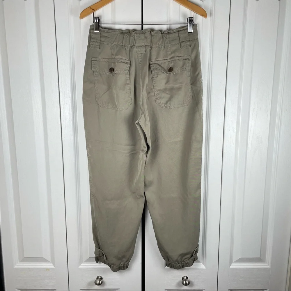 Banana Republic Utility Trouser Pants Women’s 6 Green Lyocell High Waist Baggy